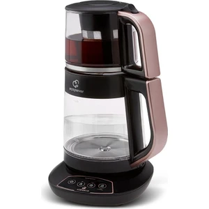 Çay, Mama Suyu ve Kettle 3 In 1 Konuşan Cam Çay Makinesi Aile Boyu Kapasite 1700W Tazelik Bildirim Göstergesi Konuşarak Bilgilendirme