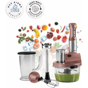 Turbo Doğrayıcı, Dilimleme Rondo, Blender 2500W Yüksek Güç 8 In 1 Mikser Seti & Mutfak Robotu