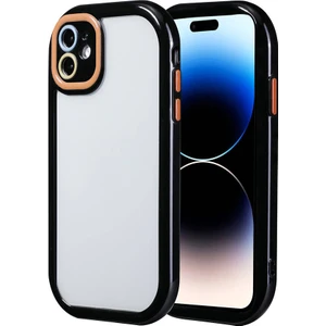 Apple iphone 11 Kılıf Renkli Silikon Kenarlı Arkası Şeffaf Kamera Korumalı Vitamin Kapak
