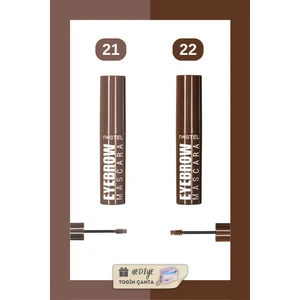Eyebrow Mascara Set - Kaş Maskarası 21 + 22 + Togin Çanta Hediye