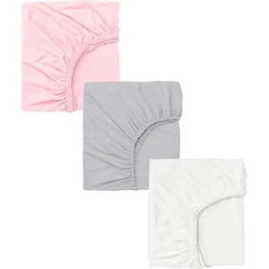 3 Adet 65X95 cm Anne Yanı Lastikli Penye Kumaş Bebek Çarşafı