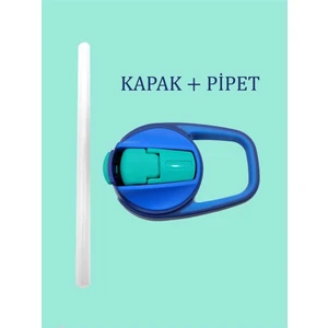 580 ml ve 430 ml Mavi Yedek Kapak + Pipet