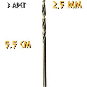 Kupa Hırdavat Kupa Tyson Metal Ahşap Delici Hss Matkap Ucu 2.5 Mm. - 3 Adet