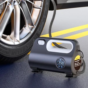 120W Dc 12V Akıllı Çip Korumalı Kablolu LED Ekran Araç Lastik Pompa Kompresör Lastik Şişirme