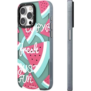 iPhone 15 Pro Max Uyumlu Kılıf Magsafe Şarj Özellikli Youngkit Fruity Flavour Serisi Turkuaz