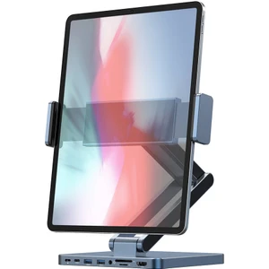 Type-C Hub Bağlantı Istasyonlu Ayarlanabilir Tablet Standı Wiwu AH801 8in1 HDMI (4K@60Hz) Girişli