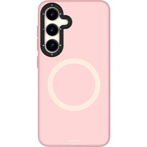 Galaxy S24 Uyumlu Kılıf Magsafe Destekli Çizilmeye ve Aşınmaya Dayanıklı Youngkit Velvet Seri Pembe