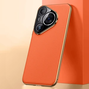Huawei Pura 70 Için Düz Deri Telefon Kılıfı (Yurt Dışından)