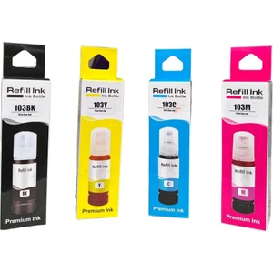 Epson 103 Uyumlu 4 Renk Takım Mürekkep -L1210-L1250-L3210-L3211-L3250-L3251-L3256-L3260-L5290-L5296