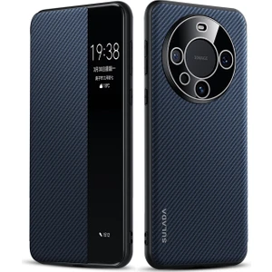 Huawei Mate 60 Pro Için Sulada Akıllı Pencere Pu Kılıf (Yurt Dışından)