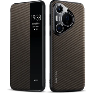Huawei Pura 70 Için Sulada Akıllı Pencere Pu Kılıf (Yurt Dışından)