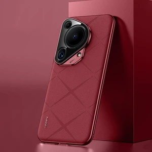 Huawei Pura 70 Ultra Için Düz Deri Pc Telefon Kılıfı (Yurt Dışından)