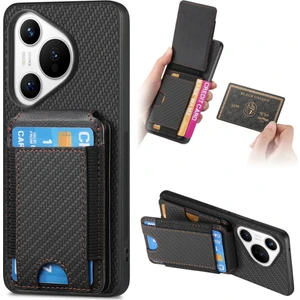 Huawei Pura 70 Pro+ Için Karbon Fiber Standlı Kılıf (Yurt Dışından)