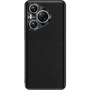 Huawei Pura 70 Için Litchi Dokulu Deri Kılıf (Yurt Dışından)