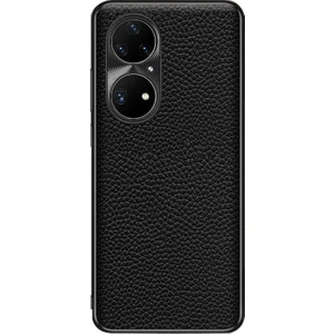Huawei P50 Pro Için Litchi Dokulu Deri Kılıf (Yurt Dışından)