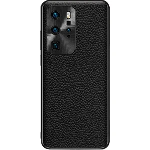 Huawei P40 Pro Için Litchi Dokulu Deri Kılıf (Yurt Dışından)