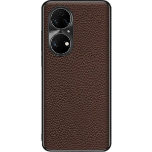 Huawei P50 Için Litchi Dokulu Deri Kılıf (Yurt Dışından)