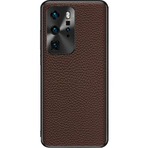 Huawei P40 Pro Için Litchi Dokulu Deri Kılıf (Yurt Dışından)