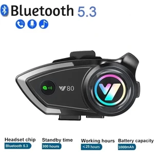Y80 Motosiklet Kask Kulaklık Intercom Işıklı Motorsiklet Interkom