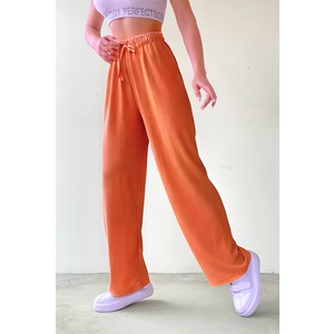 CMZ Collection Kadın Beli Lastikli Yazlık Bürümcük Palazzo Pantolon