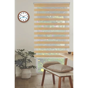 Soft Bamboo Krem Bej Kırçıllı Zebra Perde ( Etek Düz )