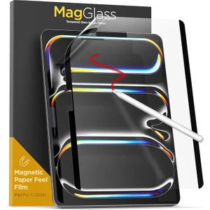 iPad Pro 13 Inch M4 2024 7th Gen Magnetic Mıknatıslı Yıkana Bilir Paperlike Kağıt Hissiyatlı
