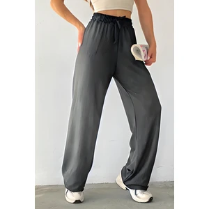 CMZ Collection Kadın Beli Lastikli Yazlık Oversize  Bürümcük Palazzo Pantolon