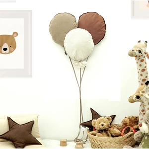 Mordesign Çocuk ve Bebek Odası Duvar Dekoru Kumaş Balon Seti 3'lü Oyun Alanı ve Oda Kullanımına Uygun