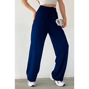 CMZ Collection Kadın Beli Lastikli Yazlık Oversize  Bürümcük Palazzo Pantolon