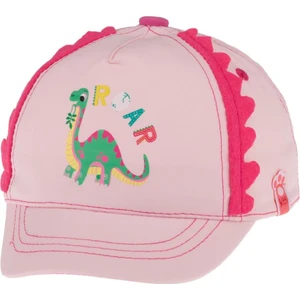 Dinozor Baskılı Kız Şapka 0-18 Ay Pembe