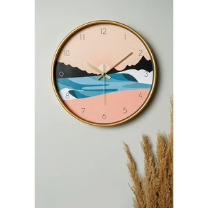 Muyika Design Muyika Iniziare Gün Doğumu Gerçek Cam 30  cm  Sessiz Mekanizma Duvar Saati Pds-30