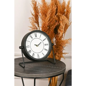 Muyika Design Metal Masa Saati Modern Oval Tasarım 21 x 22 cm Sessiz Mekanizma ile