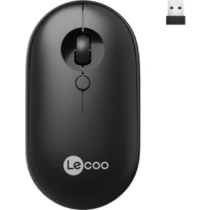 Kablosuz 1600DPI 4 Tuşlu Sessiz PC, Mac, Dizüstü Bilgisayar için, USB Mini Alıcı ile Optik Mouse Siyah