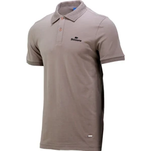 Erkek Polo Yaka Yumuşak Dokulu, Kol Bantlı Vizon T-Shirt