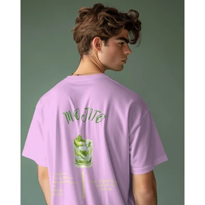 Helios Haute Mojito Tasarım Relaxed Fit Erkek Ön-Arka Baskılı Tişört