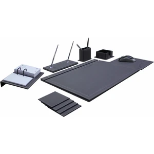 Sümen Dünyası Dicle Gri Sekiz Parça Düğmeli Ofis Masa Üstü Sümen Takımı