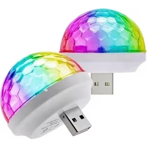 Oto Motto Sese Duyarlı Araç Içi Sese Duyarlı LED USB Lamba Disko Işıkları Disco Topu