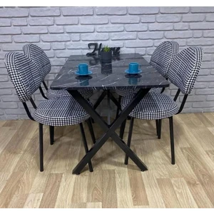 Bambeds Mobilya Masa Takımı Yemek Masası 60X120  4 Sandalye