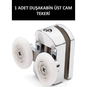 1 Adet Üst Duşakabin Tekerleği Üst Cam Rulman Krom Teker 23 mm
