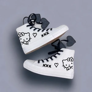 Amazoon Desing Hello Tatlı Kalp Bagcıklı Sneaker Çocuk Spor Ayakkabı