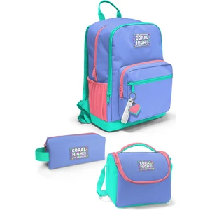 Coral High Derin Mavi Renkli 3’lü Okul Çanta Seti SET0123641