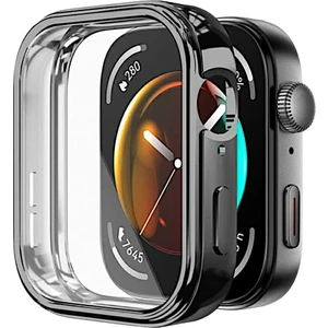 Huawei Watch Fit 3 Uyumlu Silikon Ekran ve Kasa Koruyucu Siyah