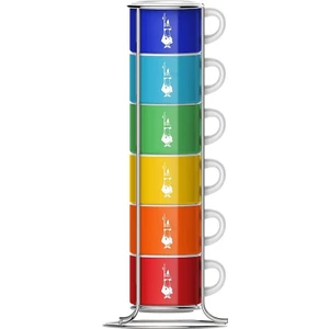 Set 6'lı Stackable Renkli Espresso Fincan Seti