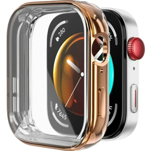 Huawei Watch Fit 3 Uyumlu Silikon Ekran ve Kasa Koruyucu Rose Gold