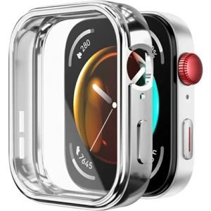 Huawei Watch Fit 3 Uyumlu Silikon Ekran ve Kasa Koruyucu Gümüş