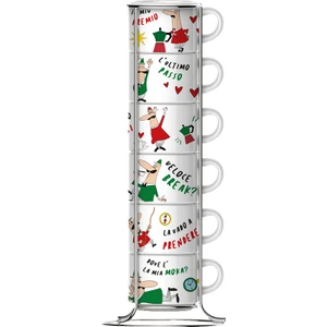 Set 6'lı Stackable Espresso Fincan Seti