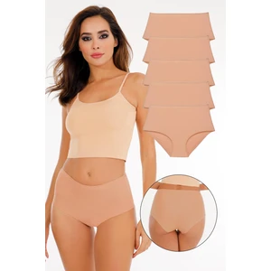 Kadın Yüksek Bel Lazer Kesim (Beli Lastikli) 5li Külot Set - KTS2035 -5TEN