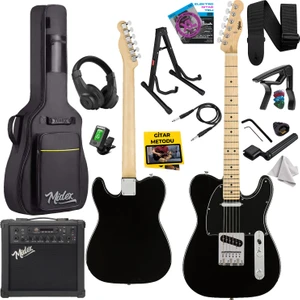 TLX-50BK-25AMP Tele Kasa Maple Klavye 2 Single-Coil 25W Amfili Elektro Gitar