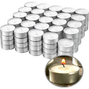 Neler Geldi Neler 100'LÜ Tea Light Mum Beyaz Tealight Mum Parti Mum