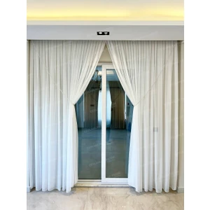 Kruvaze-Tül Perde Kırışmaz Ütü Istemez Sık Pile 1/3